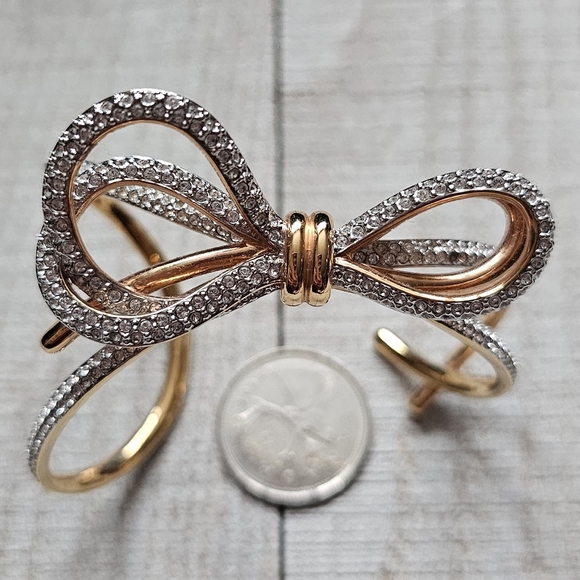 Swarovski Bow Cuff Bracelet. Rose Gold Cuff Bracelet. Swarovski. - Picture 13 of 16